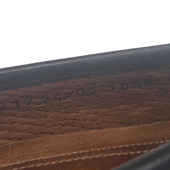 Allen Edmonds St. Lucia Loafers Mens 10.5 B Black Woven Leather Made in Italy - Picture 12 of 13